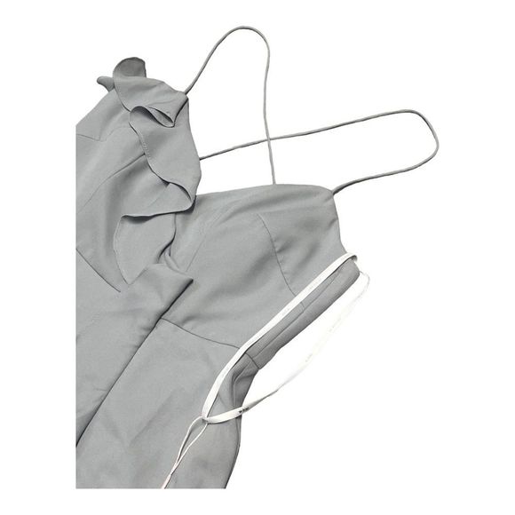 NWT womens Wtoo by Watters diane french blue ruffle v neck Bridesmaid Dress sz 4 - Picture 5 of 9